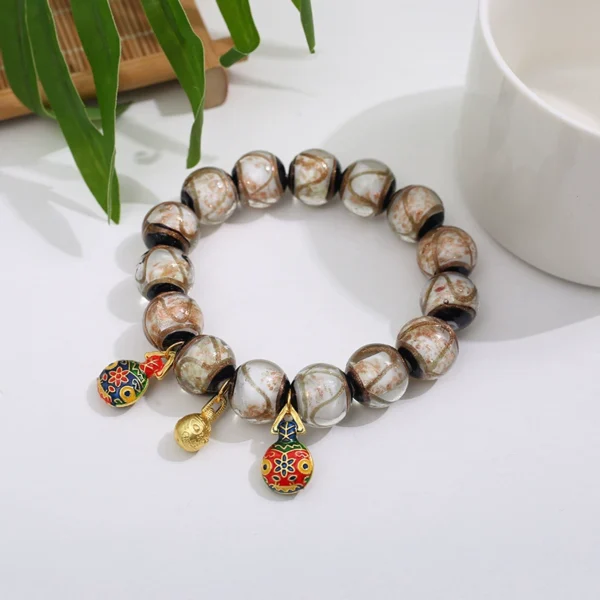 Shangri-La Sacred Ash Glass Bracelet-White Energy - Image 3
