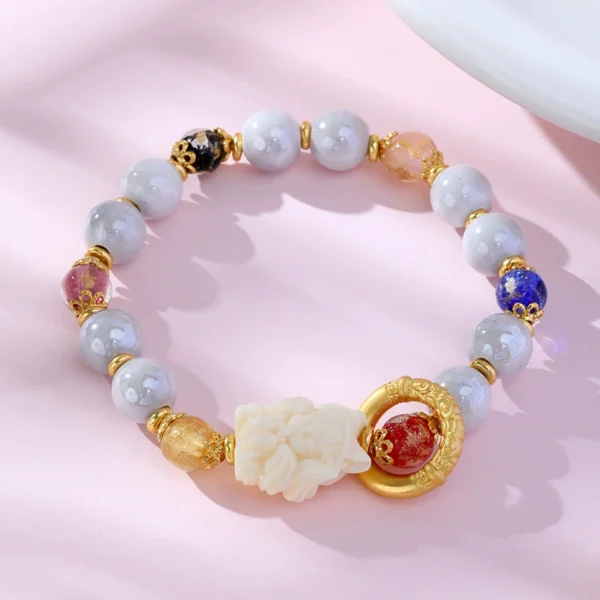 Charming Violet Sacred Ash Porcelain Bracelet – Blue Planet - Image 3