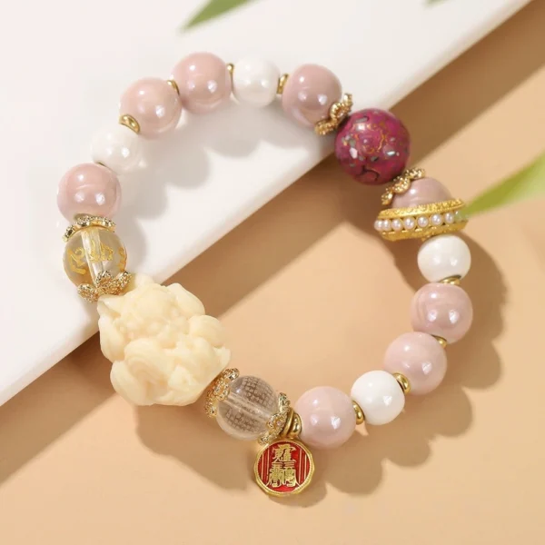 Charming Pink Sacred Ash Porcelain Bracelet – Red Planet - Image 3